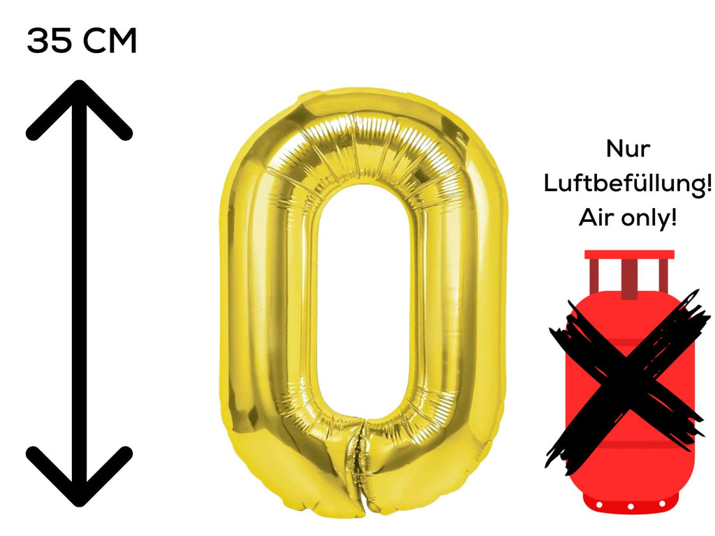 Folienballon Buchstabe O gold 35cm