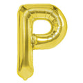 Folienballon Buchstabe P gold 35cm