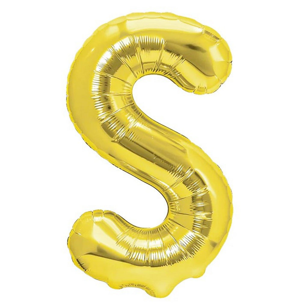 Folienballon Buchstabe S gold 35cm