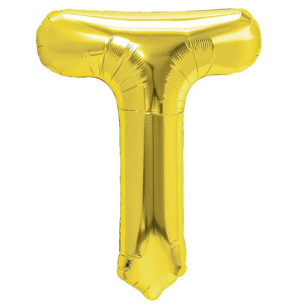 Folienballon Buchstabe T gold 35cm