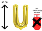 Folienballon Buchstabe U gold 35cm