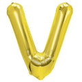 Folienballon Buchstabe V gold 35cm