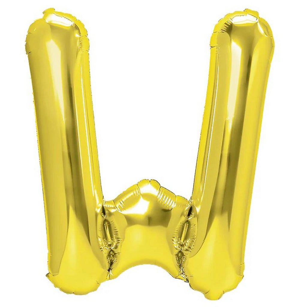 Folienballon Buchstabe W gold 35cm