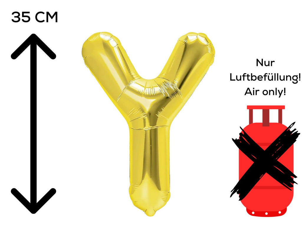 Folienballon Buchstabe Y gold 35cm