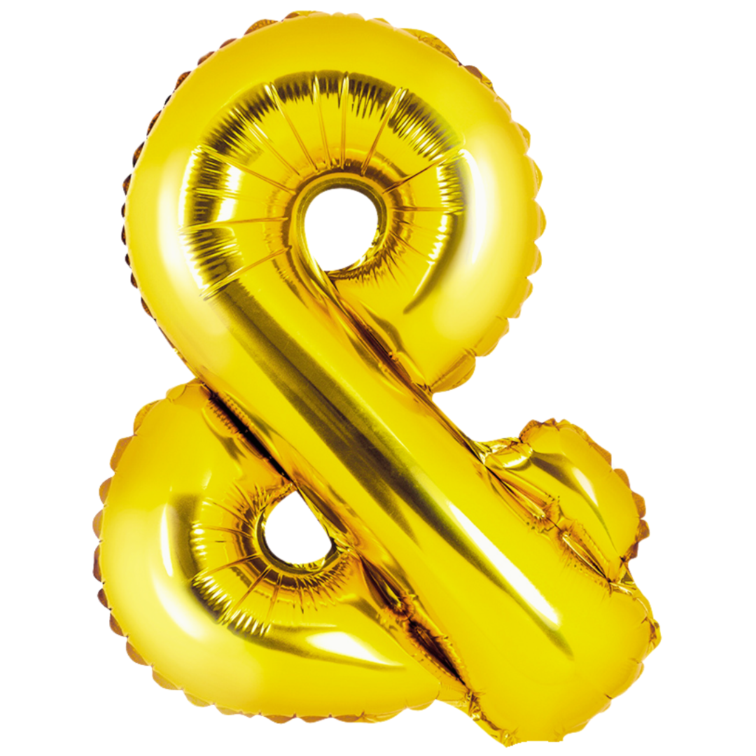 Folienballon Buchstabe & gold 35cm