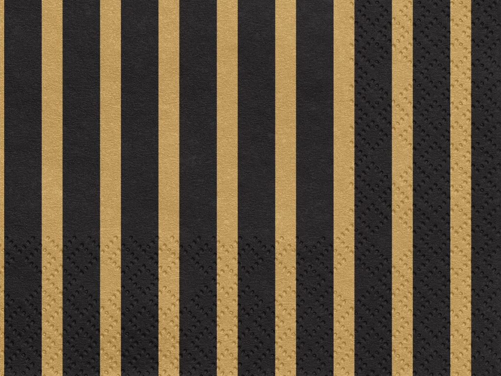 20x Serviette schwarz/gold