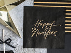 20x Serviette schwarz/gold