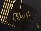 20x Serviette schwarz/gold