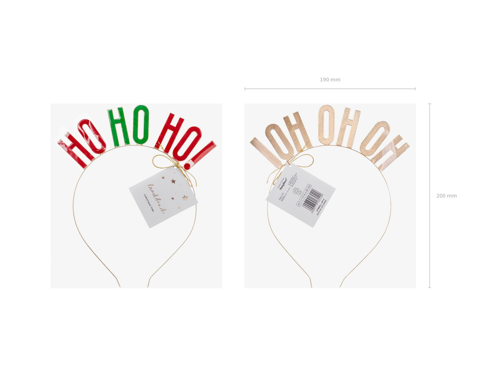 Haarreif Ho Ho Ho Metall