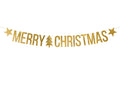 Banner Merry Christmas 150cm gold
