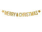 Banner Merry Christmas 150cm gold