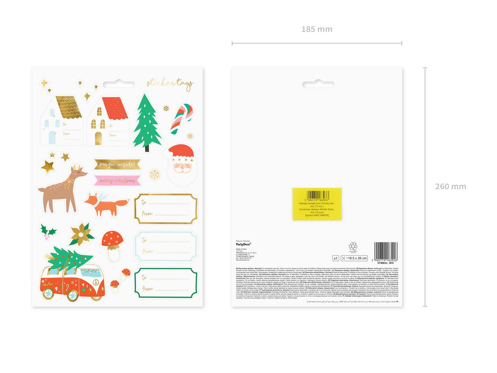 20x Sticker Weihnachten