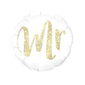 Folienballon Mr weiß/gold 45cm
