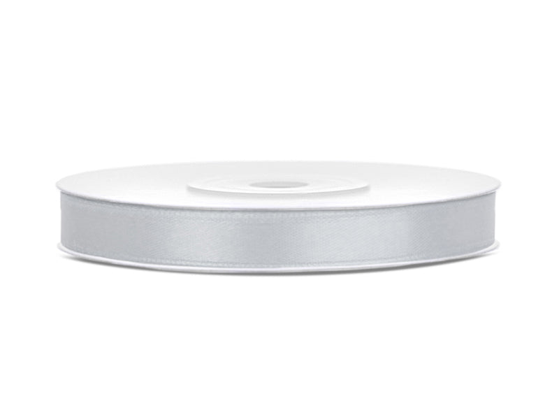 Satinband silber L 25m B 6mm