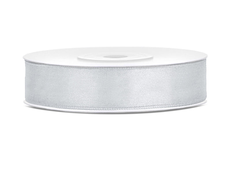 Satinband silber L 25m B 12mm