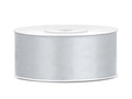 Satinband silber L 25m B 25mm