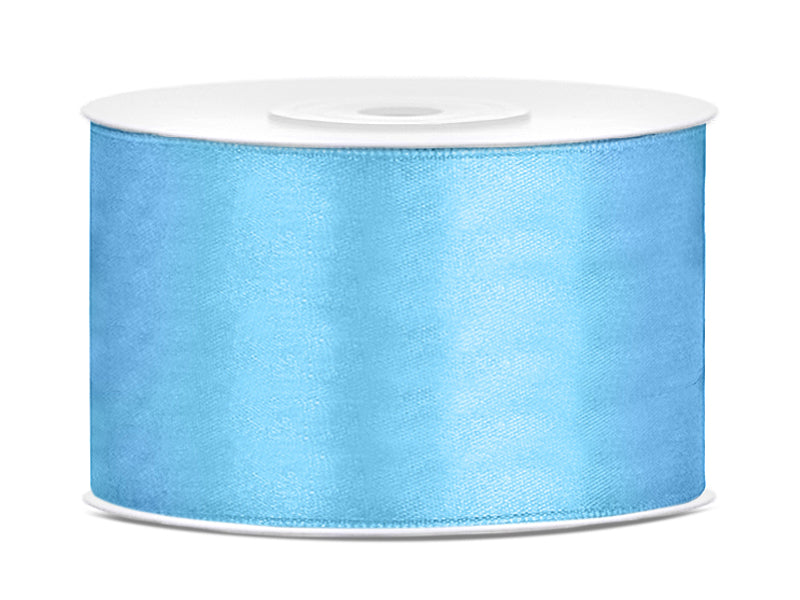 Satinband hellblau L 25m B 38mm