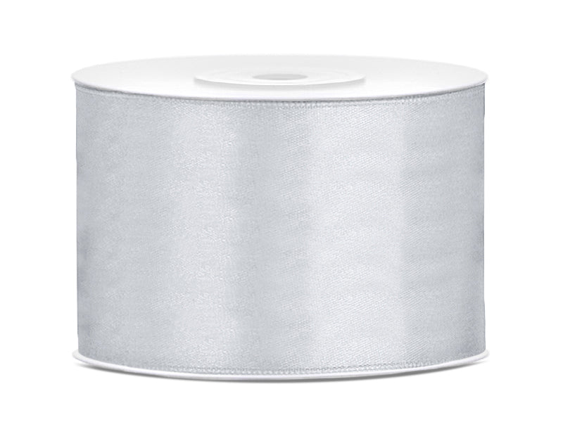 Satinband silber L 25m B 50mm
