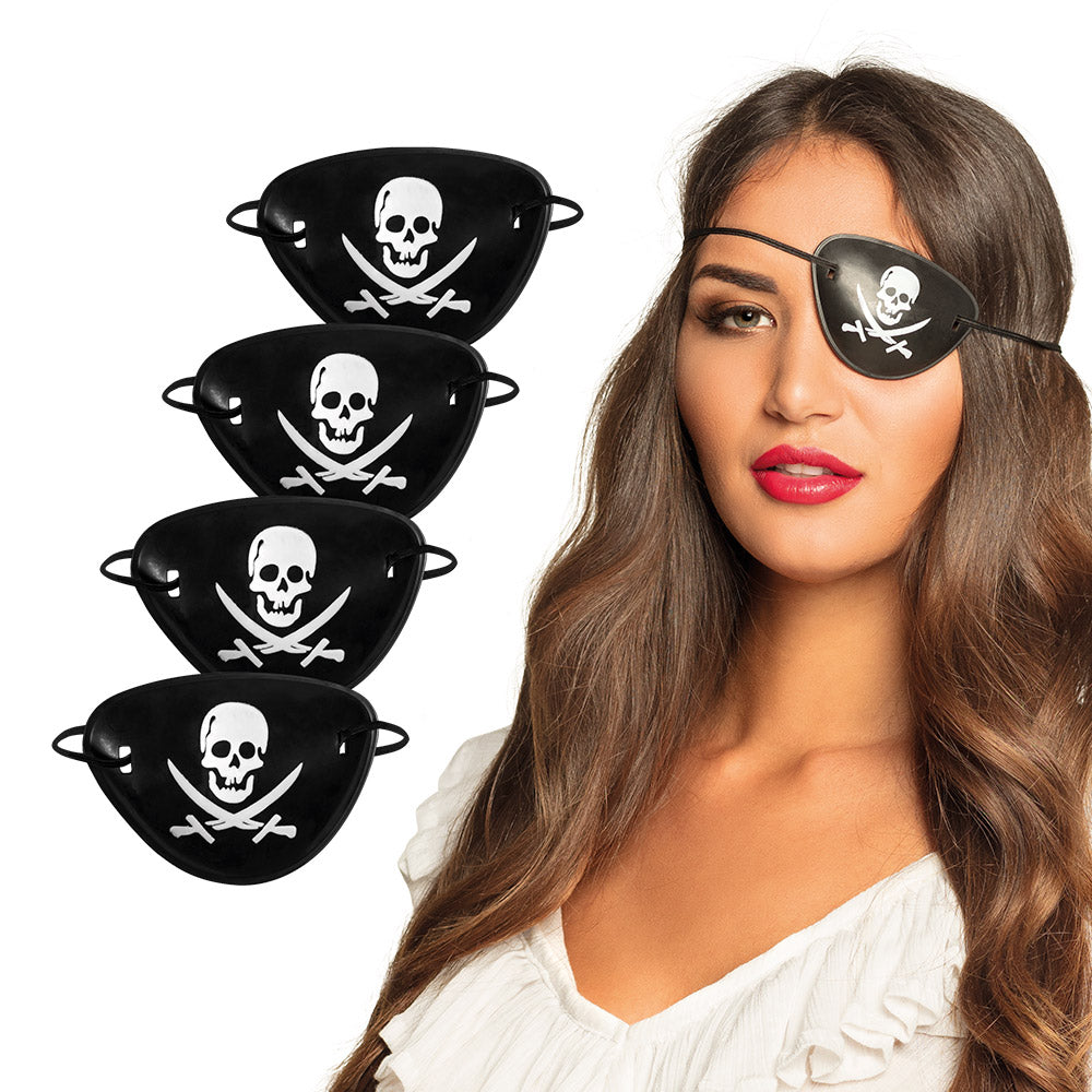 4x Piratenaugenklappe