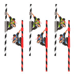 6x Papierstrohhalm Ninja