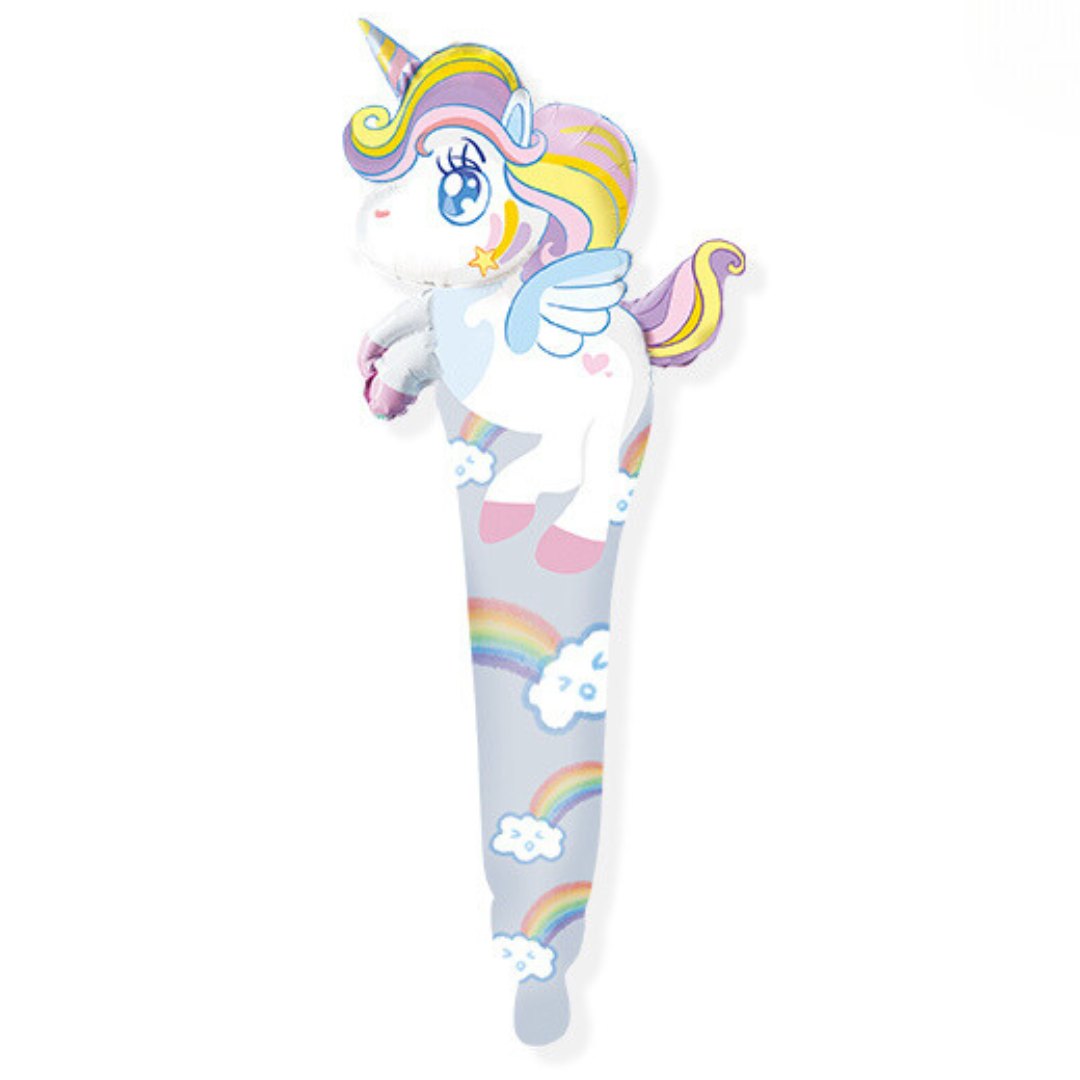 Folienballon Handle Einhorn 50x18cm