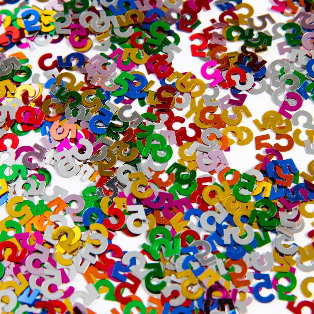 Tischkonfetti Zahl 5 bunt 14g