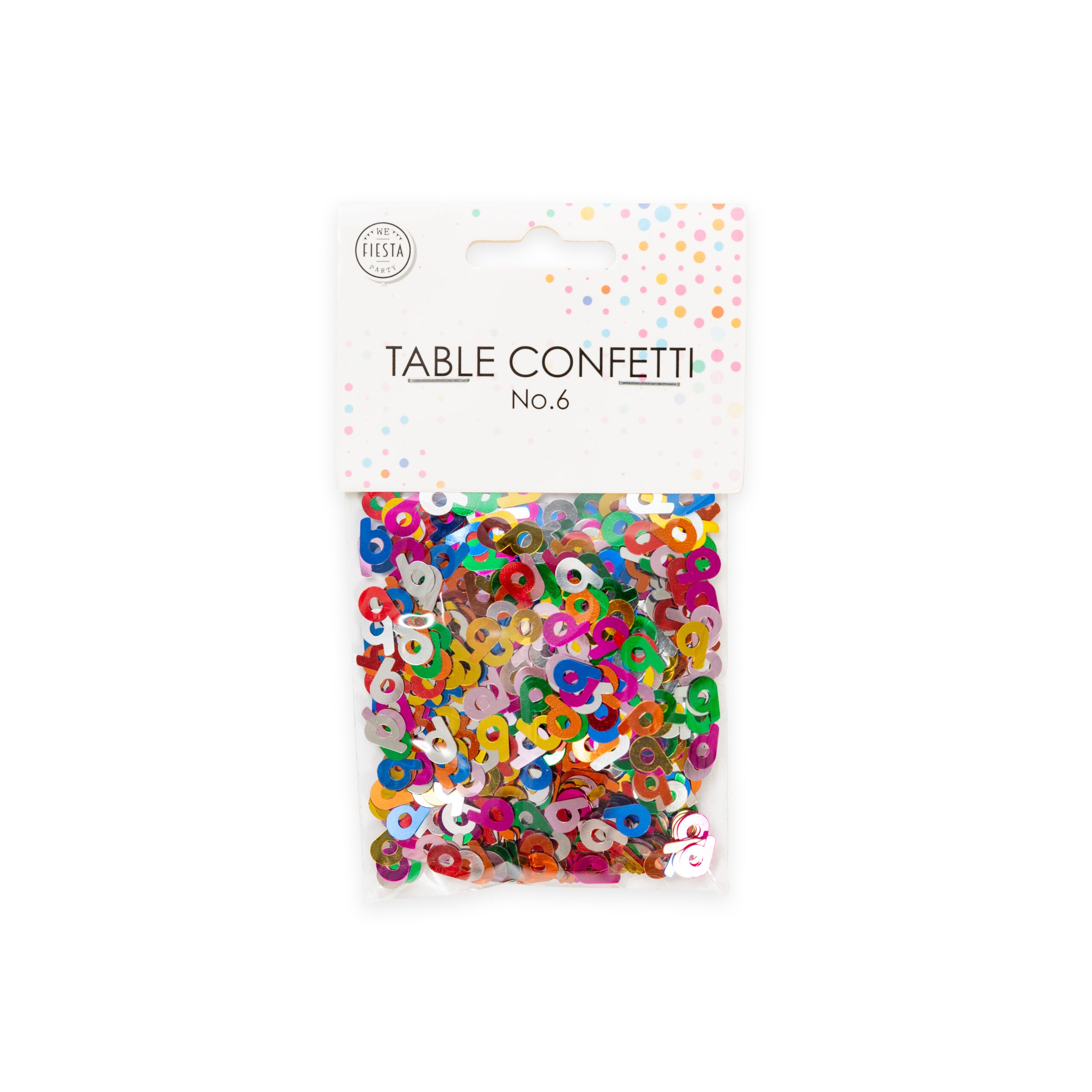 Tischkonfetti Zahl 6 bunt 14g