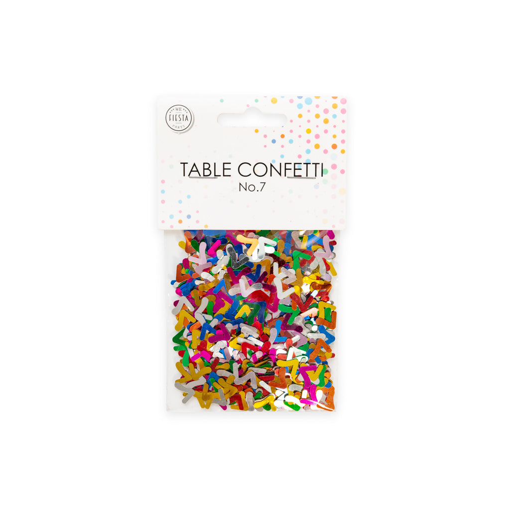Tischkonfetti Zahl 7 bunt 14g