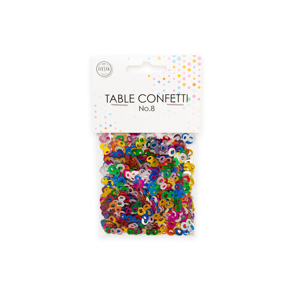 Tischkonfetti Zahl 8 bunt 14g