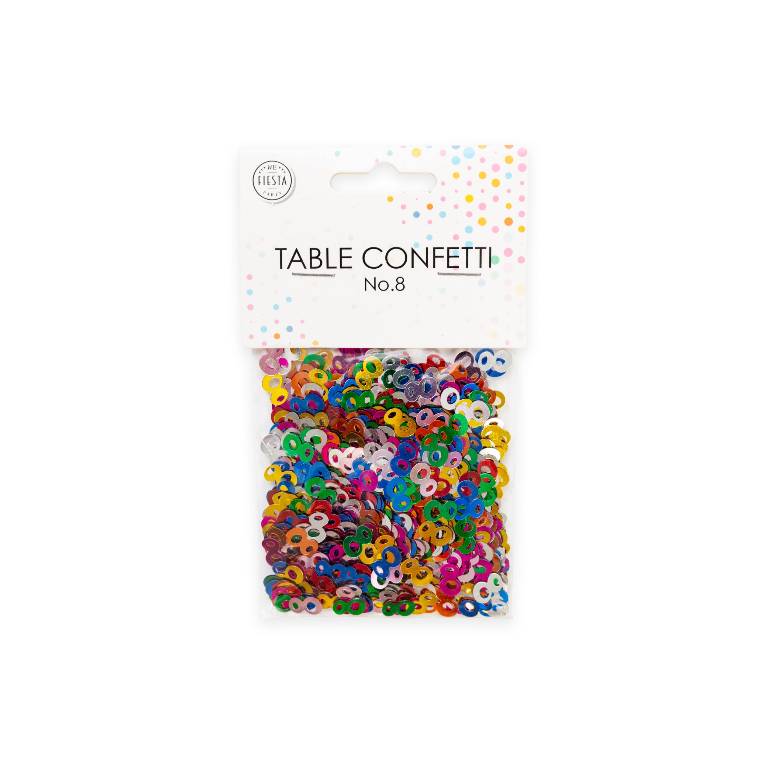 Tischkonfetti Zahl 8 bunt 14g