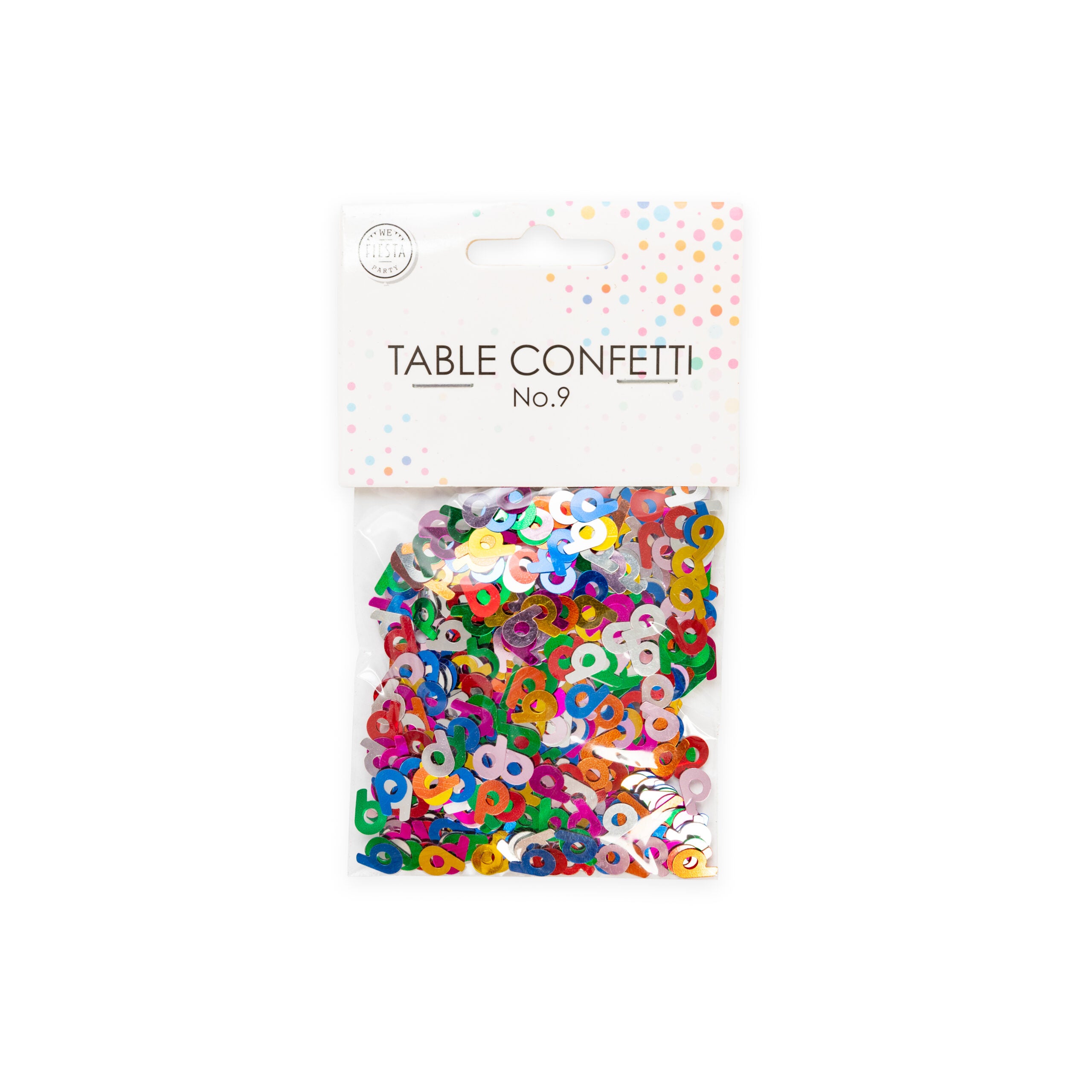 Tischkonfetti Zahl 9 bunt 14g