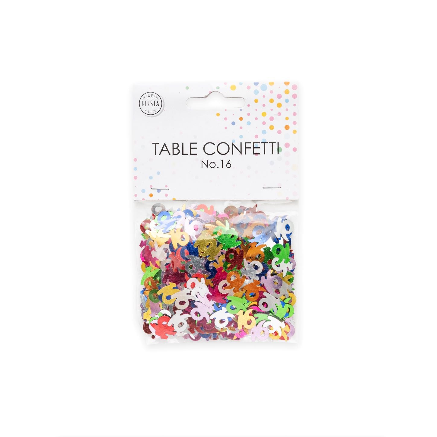 Tischkonfetti Zahl 16 bunt 14g