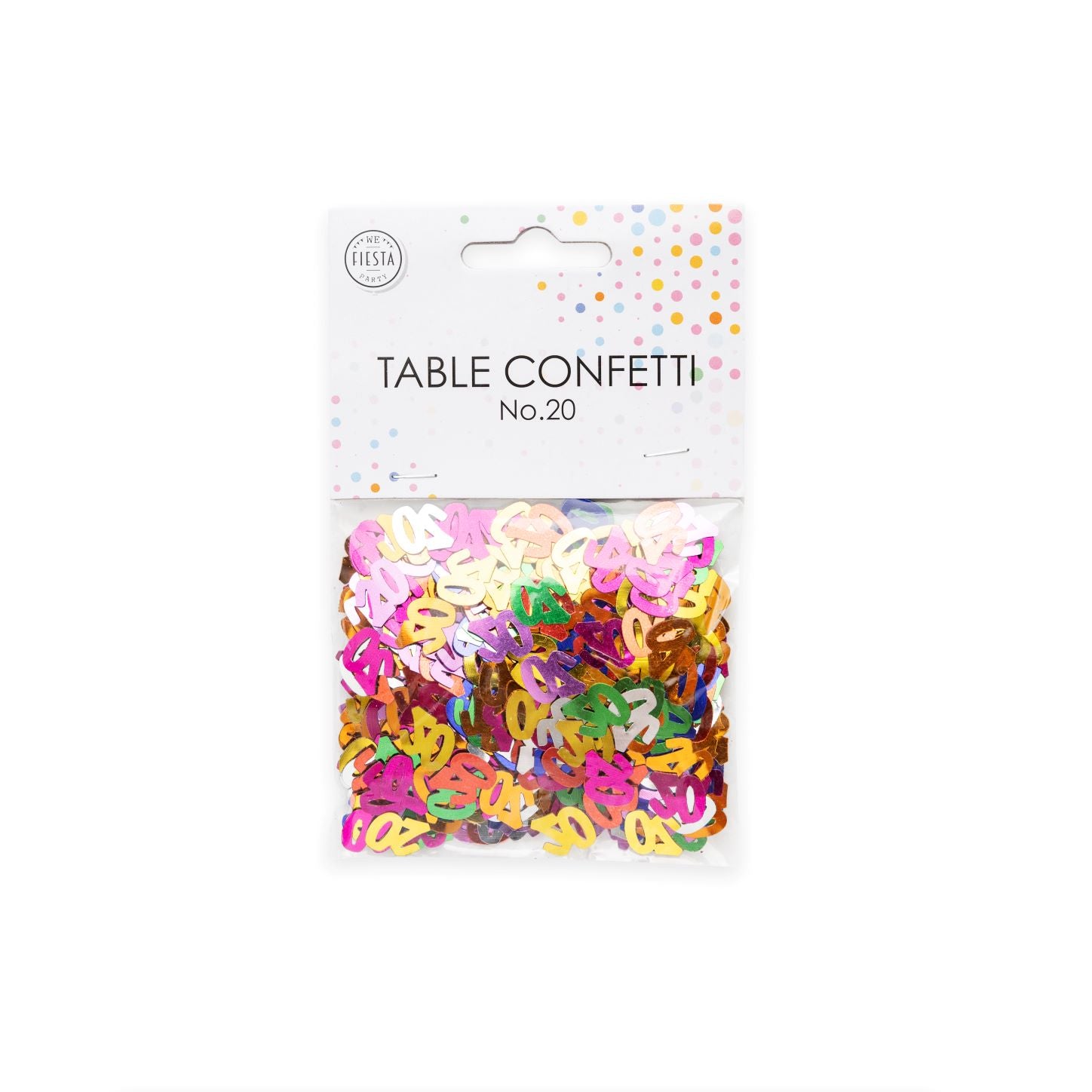 Tischkonfetti Zahl 20 bunt 14g