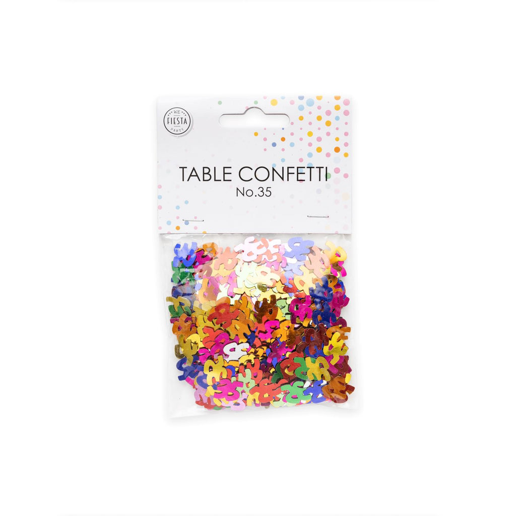 Tischkonfetti Zahl 35 bunt 14g