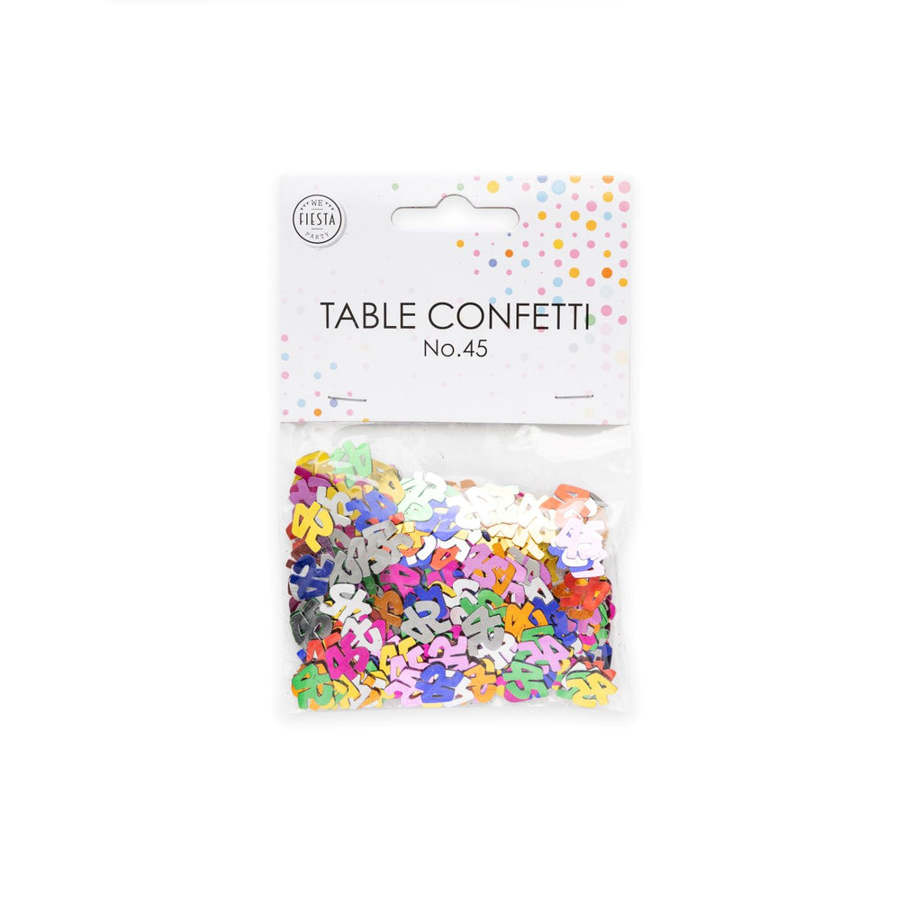 Tischkonfetti Zahl 45 bunt 14g