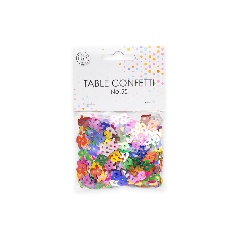 Tischkonfetti Zahl 55 bunt 14g