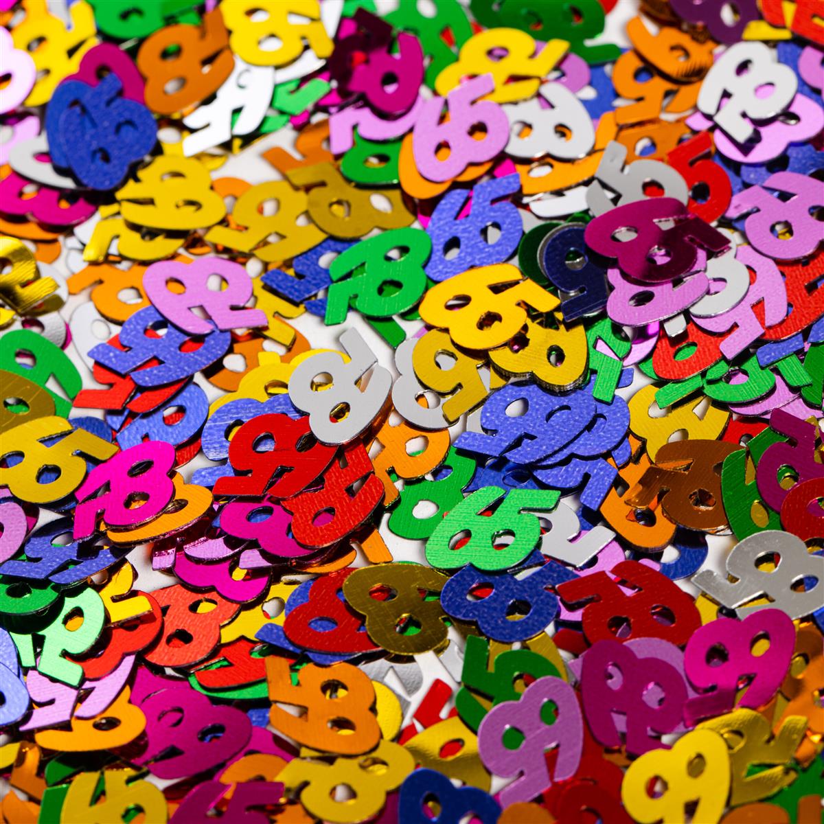 Tischkonfetti Zahl 65 bunt 14g
