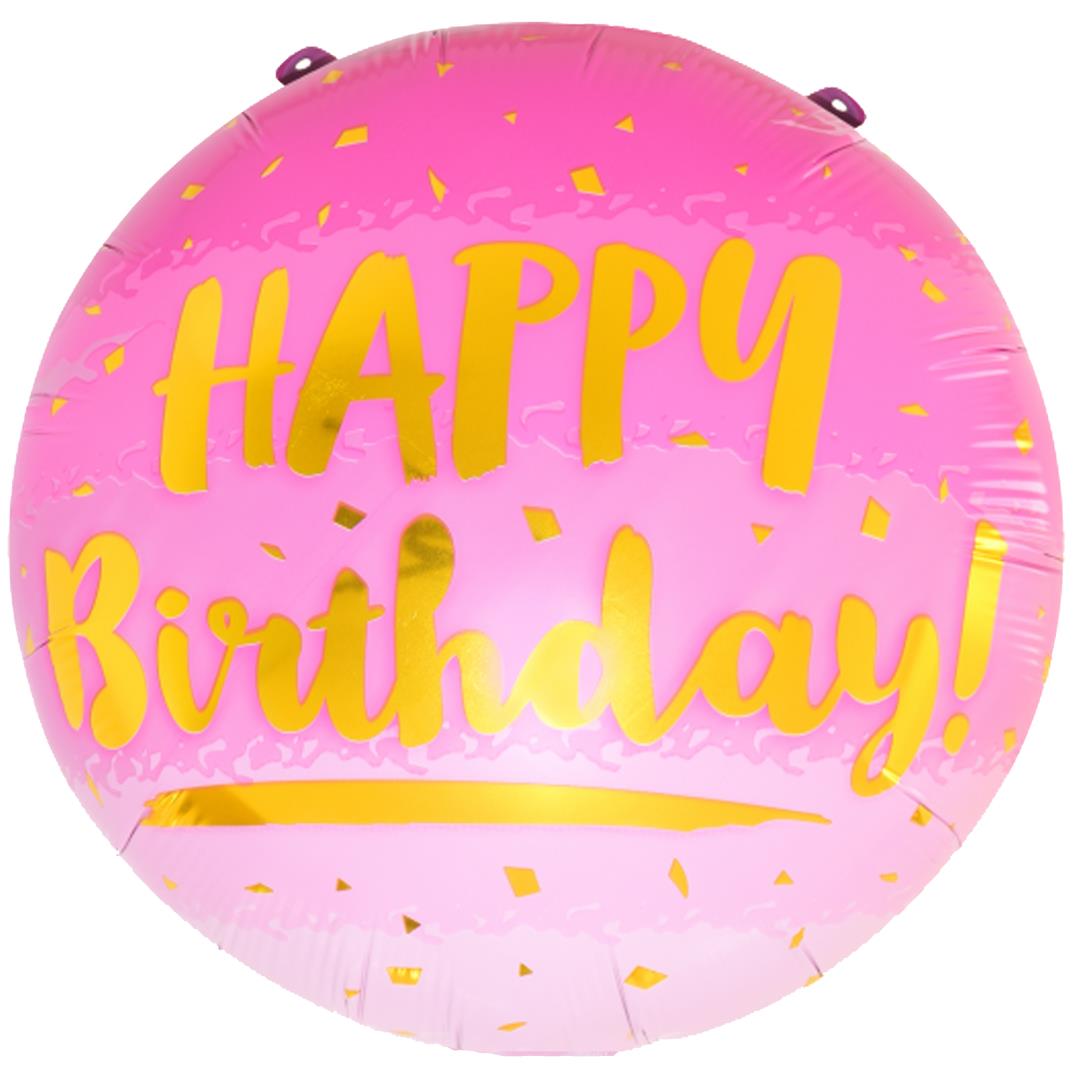 Folienballon Happy Birthday rosa gold 45cm