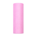 Tüll 15cm x 9m rosa Glitzer