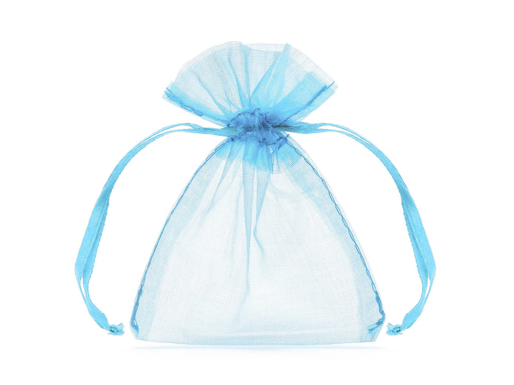 10x Organzatüte hellblau 10cm