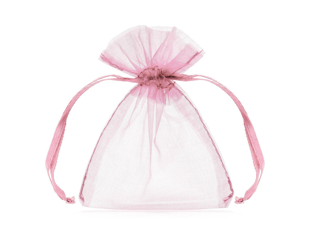 10x Organzatüte rosa 10cm