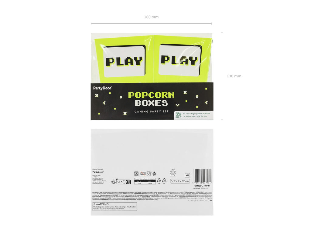 6x Popcornbox Game on 12cm