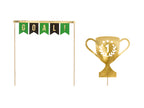 Cake Topper Fußball Pokal + Wimpelkette 15,5cm