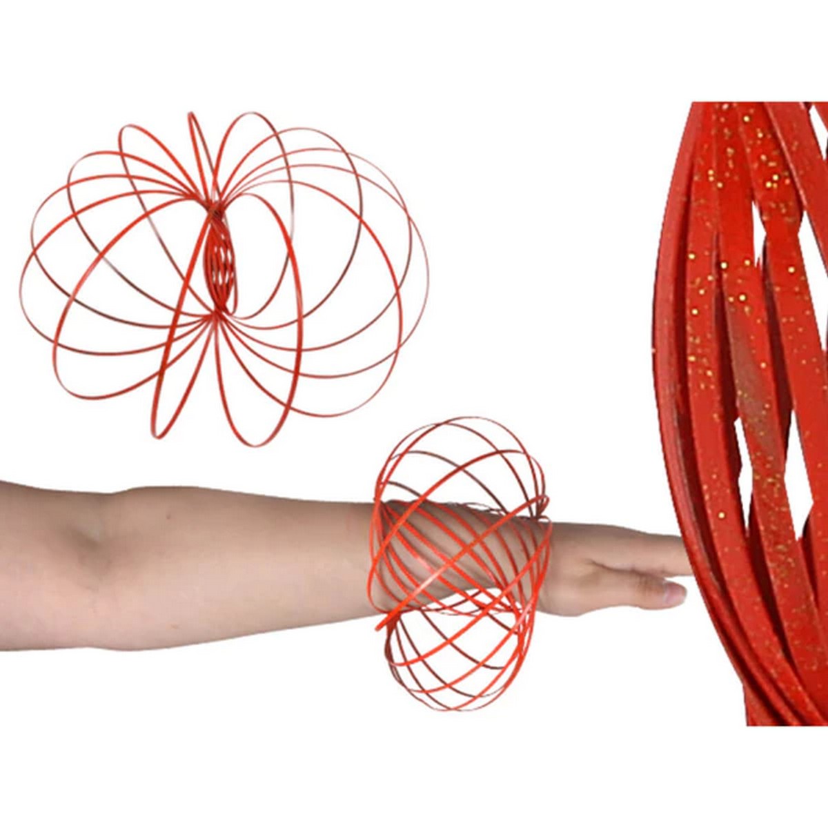 Magic Ring Spirale Glitter 13cm 5fach sortiert