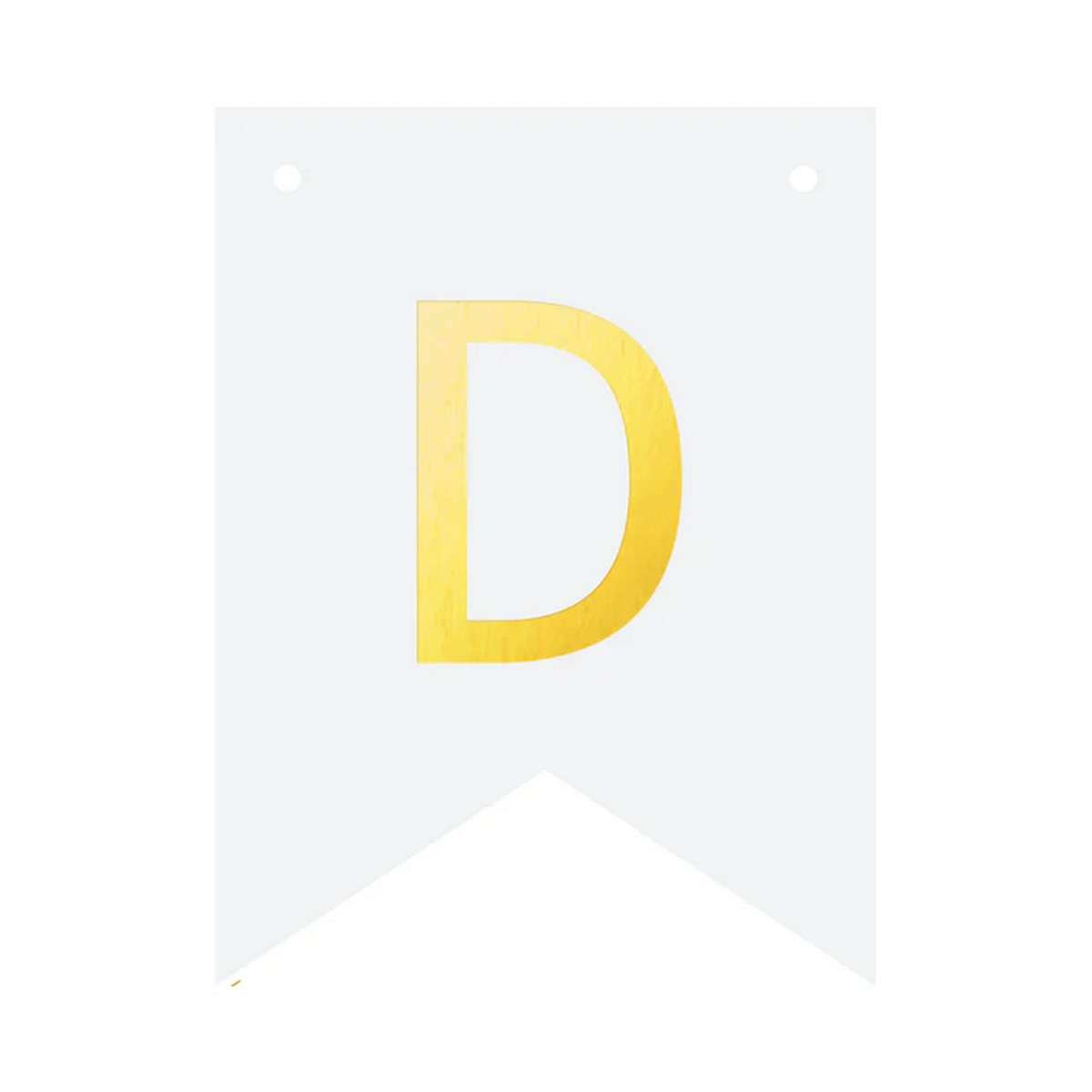 Banner 16x12cm weiß Buchstabe D