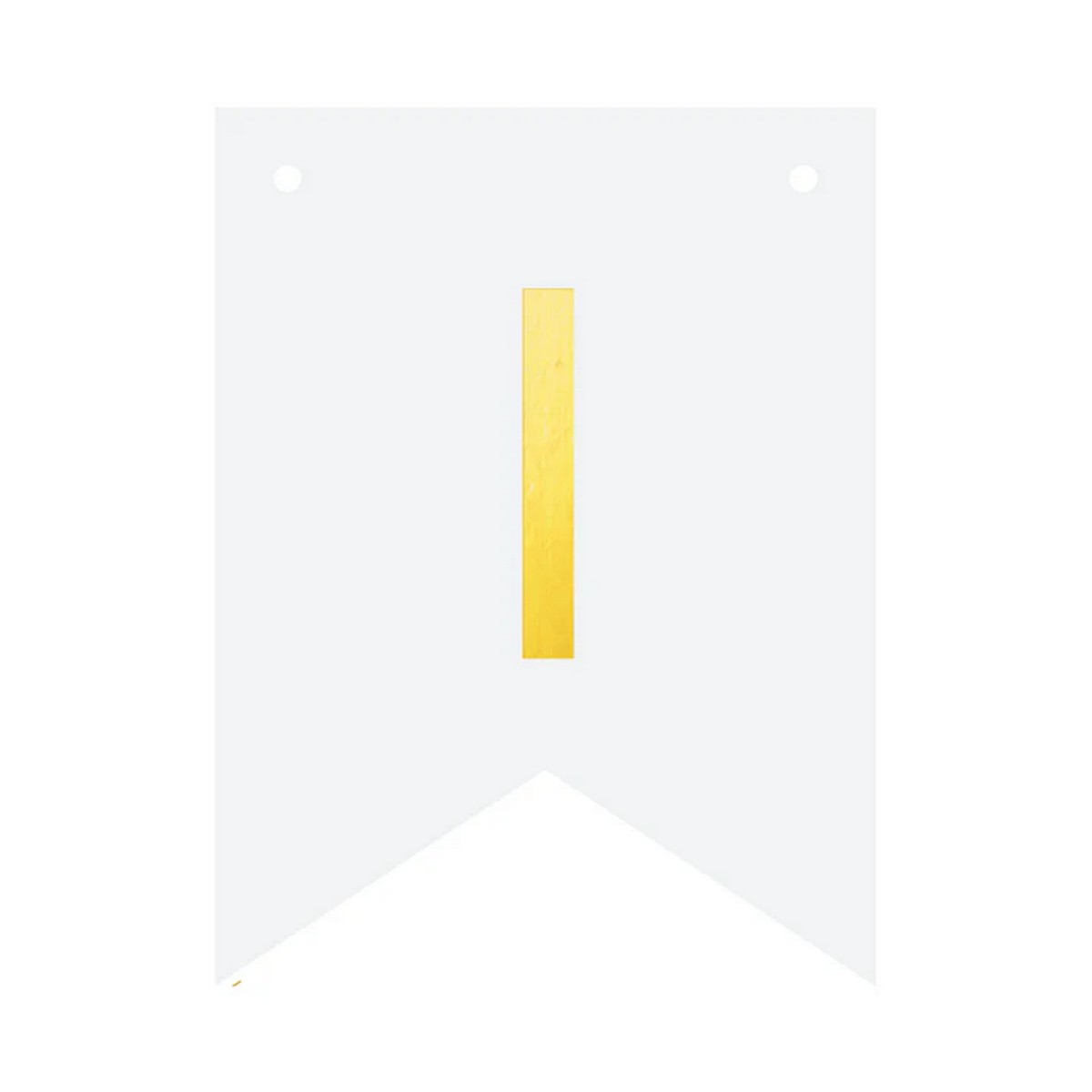 Banner 16x12cm weiß Buchstabe I