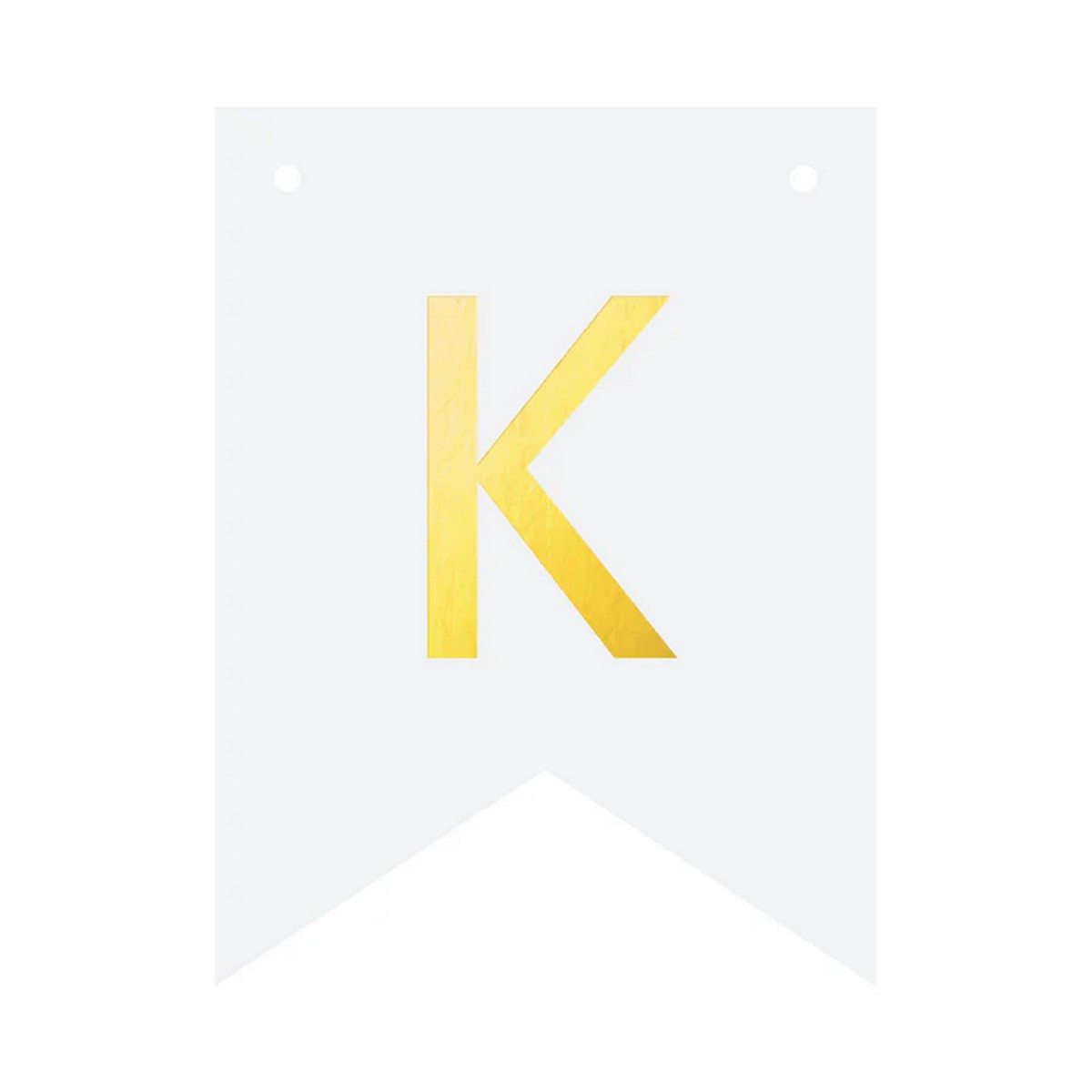 Banner 16x12cm weiß Buchstabe K