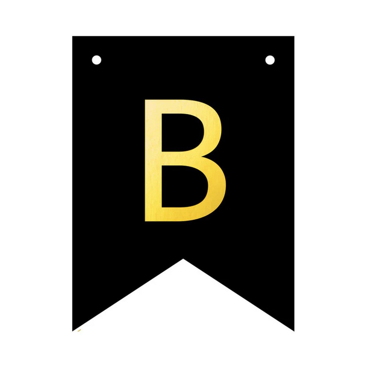 Banner 16x12cm schwarz Buchstabe B