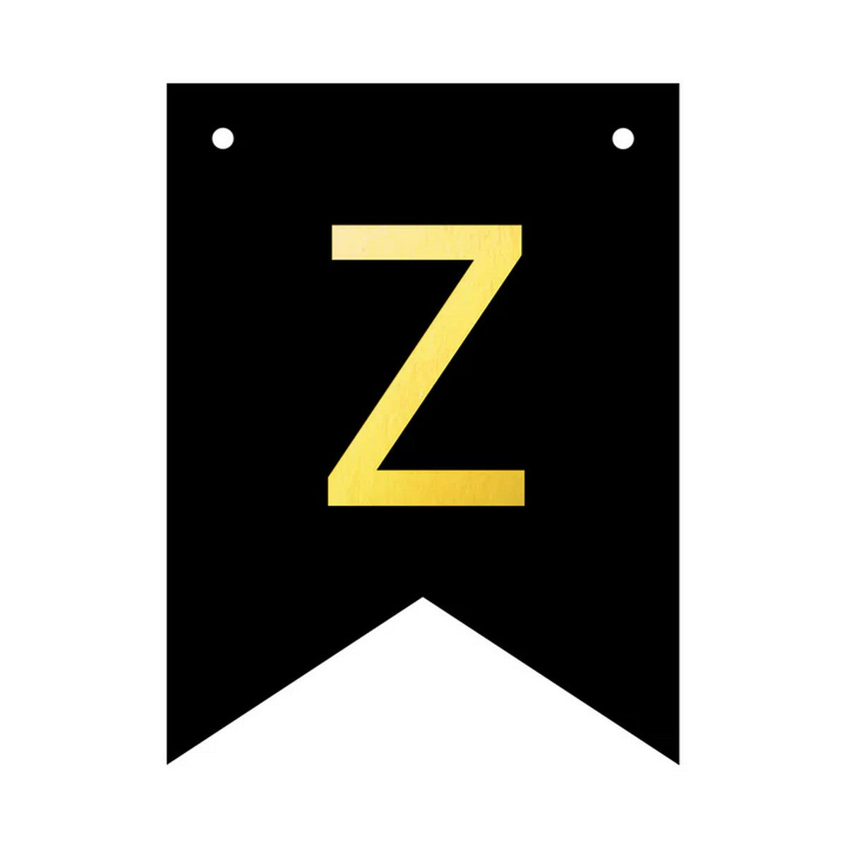 Banner 16x12cm schwarz Buchstabe Z