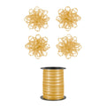 Geschenkband 10m & 4x Schleife gold